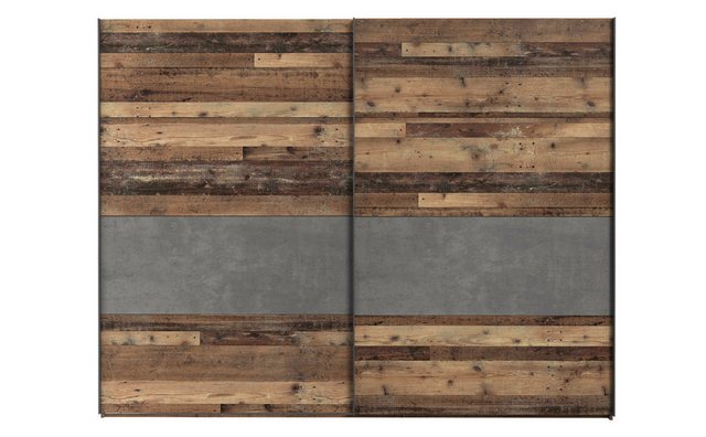 expendio Kleiderschrank Cedric 92A Old Wood Vintage / Betonoptik dunkelgrau 270x211x62 cm