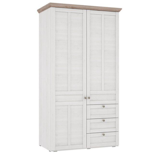 expendio Kleiderschrank Iliano 5 Schneeeiche / Nelson Oak, 106x193x58 cm