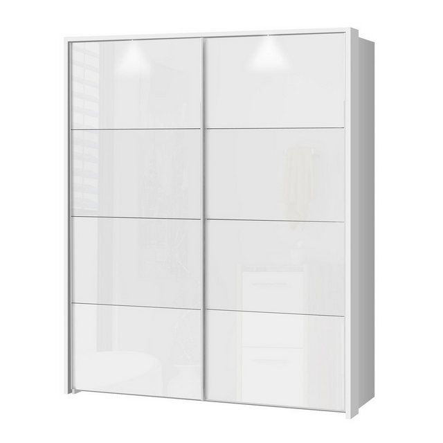 expendio Kleiderschrank Sophie 5 Schwebetürenschrank Sophie, weiß, 200(211)x210(215)x61(68) cm