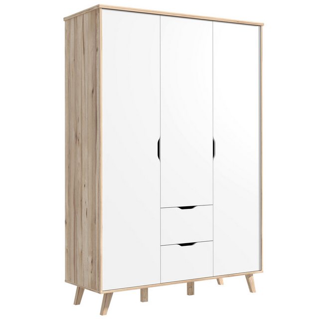 expendio Kleiderschrank Vanadis 1 Mauvella Oak Nb. / weiß 140x202x53 cm