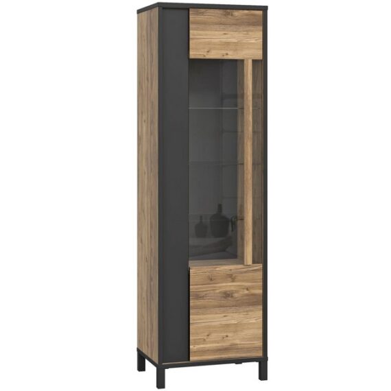 expendio Vitrine Hailey 10 Alpine Picea Nb. / schwarz 60x194x42 cm