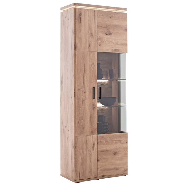 expendio Vitrine Morgan 1 Viking Oak tiefzieh Nb., 75x208x38 cm