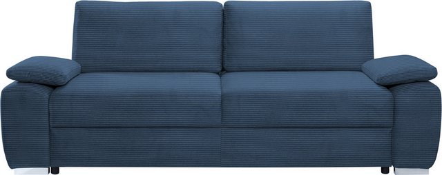 exxpo – sofa fashion 3-Sitzer SOLSBURY, bequem und komfortabel, Sofa, Schlafsofa, inkl. Federkern-Polsterung, Bettfunktion und Stauraum, in Cord