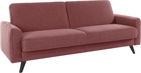 exxpo - sofa fashion 3-Sitzer "Samso, elegant und bequem, toller Sitzkomfort, Schlafsofa", Kippcouch, inklusive Bettfunktion und Bettkasten, Komfortsitzhöhe 49cm