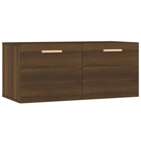 furnicato Wandhängeschrank Wandschrank Braun Eichen-Optik 80x35x36,5cm Holzwerkstoff, 1-tlg.