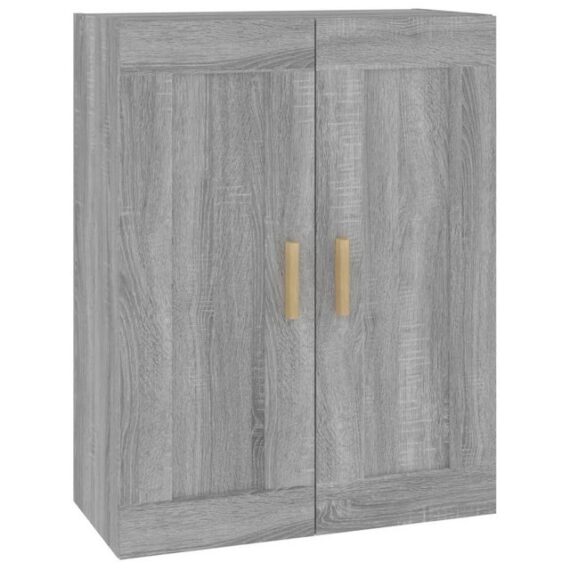 furnicato Wandhängeschrank Wandschrank Grau Sonoma 69,5x32,5x90 cm Holzwerkstoff, 1-tlg.