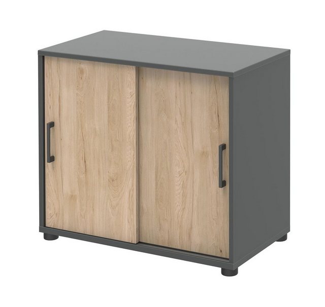 möbelando Schiebetürenschrank 859 home.office by rb 80,4 x 74 x 42,5 cm (B/H/T)