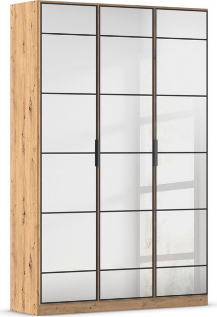 rauch Drehtürenschrank Acero (praktisch in Tiefe 41 cm mit vielen Einlegeböden) Spiegelfront in moderner Loft-Optik MADE IN GERMANY