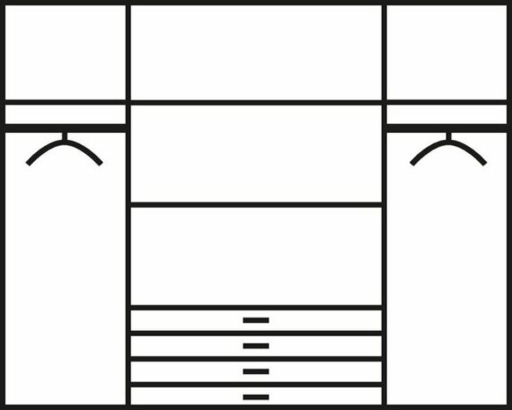 rauch Kleiderschrank Sinsheim mit 4 breiten Schubkästen