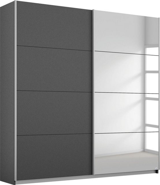 rauch Schwebetürenschrank Subito Kleiderschrank Bestseller Schlafzimmerschrank Schrank Garderobe mit 4 Spiegelelementen