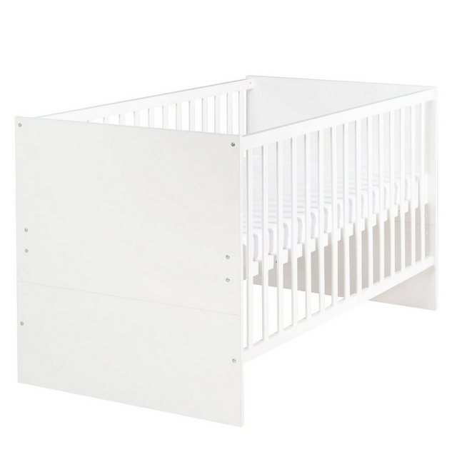 roba® Babybett Anton, Gitterbett Umbaubar & Mitwachsend – Höhenverstellbar