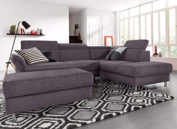 sit&more Ecksofa "Avignon L-Form", inklusive Kopfteilverstellung, wahlweise mit Bettfunktion