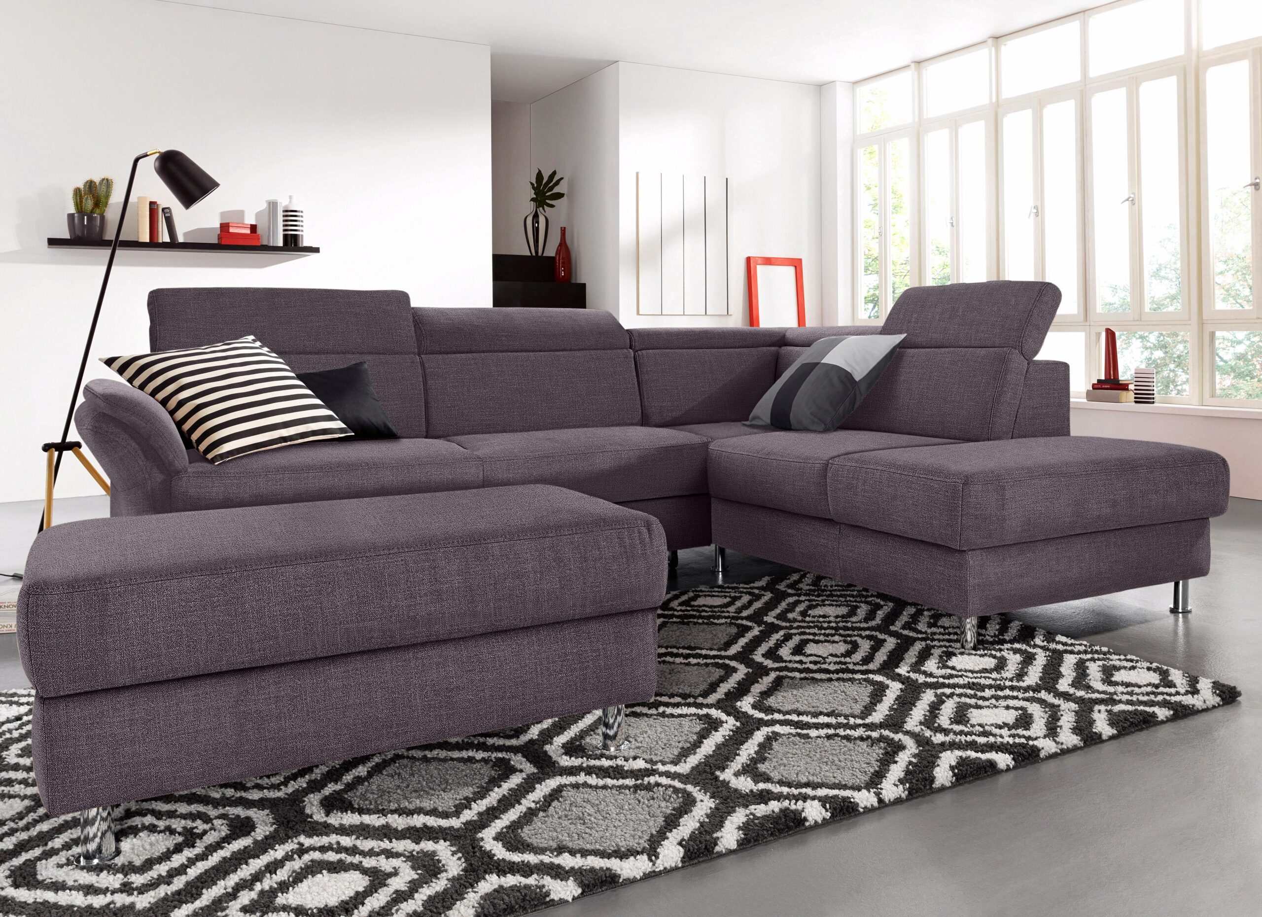 sit&more Ecksofa „Avignon L-Form“, inklusive Kopfteilverstellung, wahlweise mit Bettfunktion