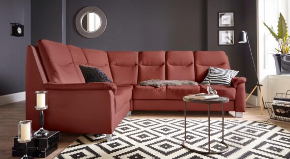 sit&more Ecksofa "Boccaccio L-Form", mit Federkern und Kopfteilverstellung, wahlweise mit Bettfunktion