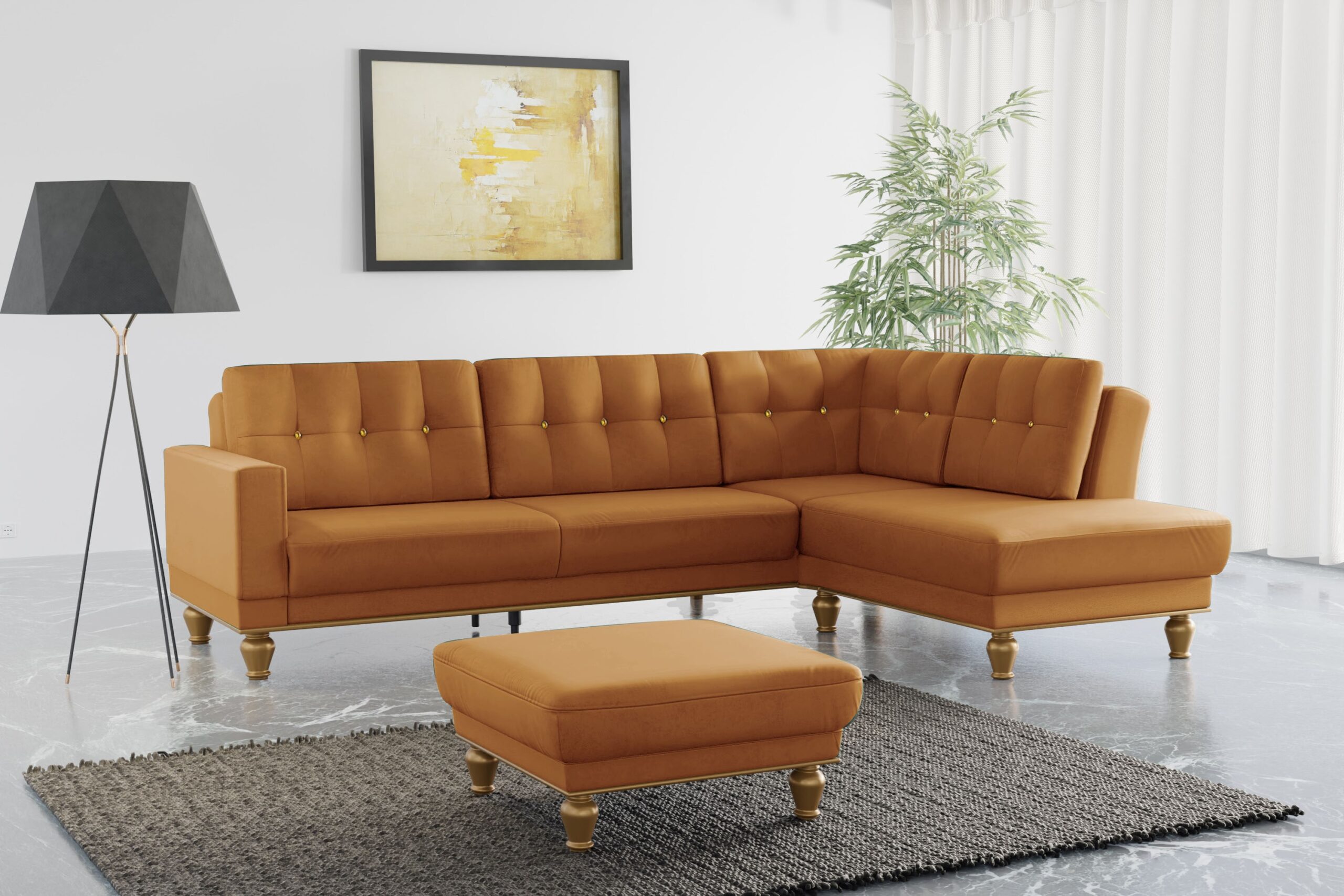 sit&more Ecksofa „Orient 5 L-Form“, mit Strass-Stein, wahlweise mit Bettfunktion und Bettkasten