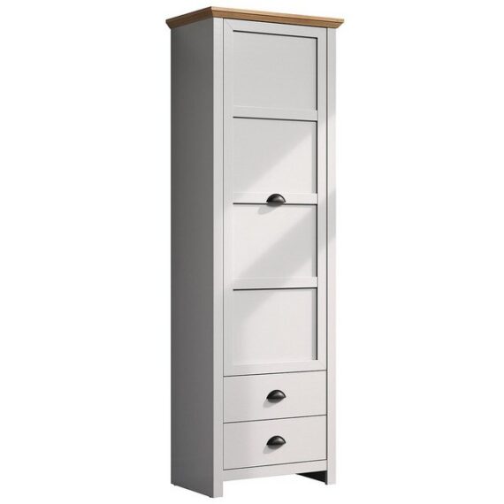 trendteam Garderobenschrank Landside Grau Kleiderschrank Kleiderstange Hutablage Ablagefläche 65 x 201 x 41 cm