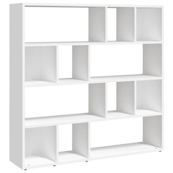 vidaXL Bücherregal Bücherregal Raumteiler Weiß 105x24x102 cm Regal