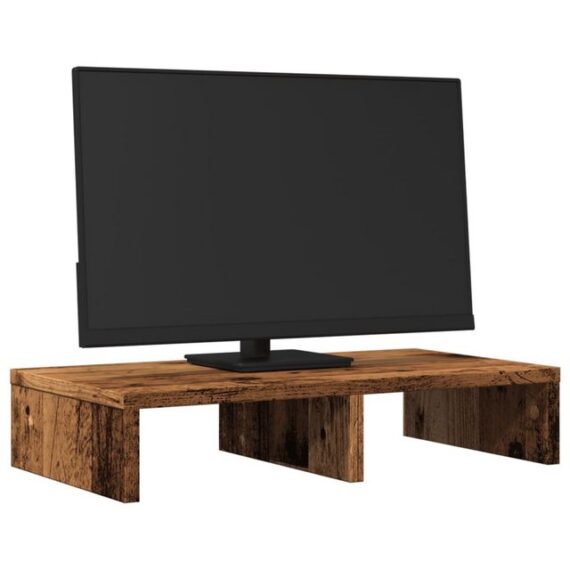 vidaXL Monitorständer Altholz-Optik 50x27x10 cm Spanplatte Monitor-Halterung