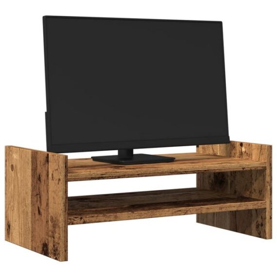 vidaXL Monitorständer Altholz-Optik 50x27x20 cm Spanplatte Monitor-Halterung