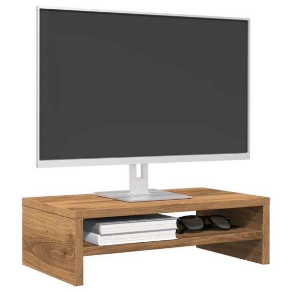 vidaXL Monitorständer Artisan-Eiche 42x24x13 cm Holzwerkstoff Monitor-Halterung