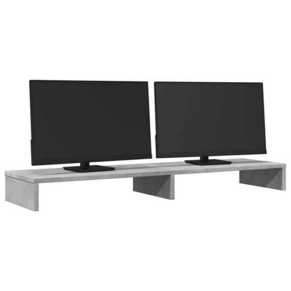 vidaXL Monitorständer Betongrau 100x27x10 cm Spanplatte Monitor-Halterung