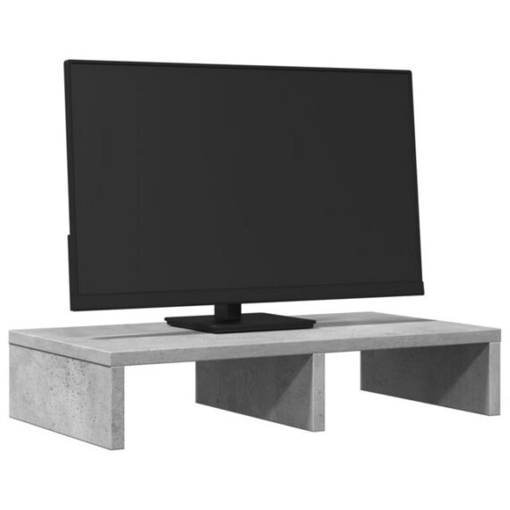 vidaXL Monitorständer Betongrau 50x27x10 cm Spanplatte Monitor-Halterung