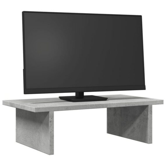 vidaXL Monitorständer Betongrau 50x27x15 cm Spanplatte Monitor-Halterung