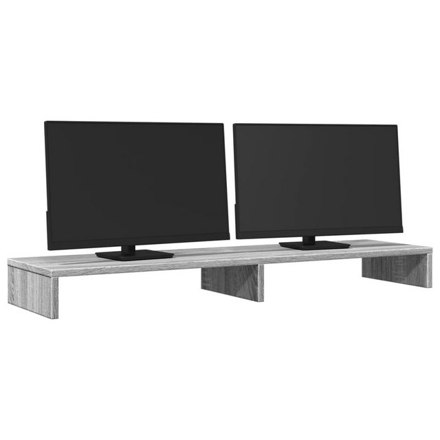 vidaXL Monitorständer Grau Sonoma 100x27x10 cm Spanplatte Monitor-Halterung