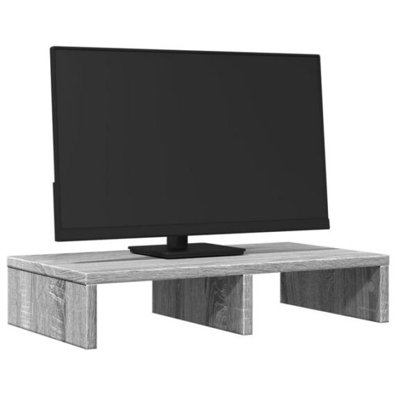 vidaXL Monitorständer Grau Sonoma 50x27x10 cm Spanplatte Monitor-Halterung