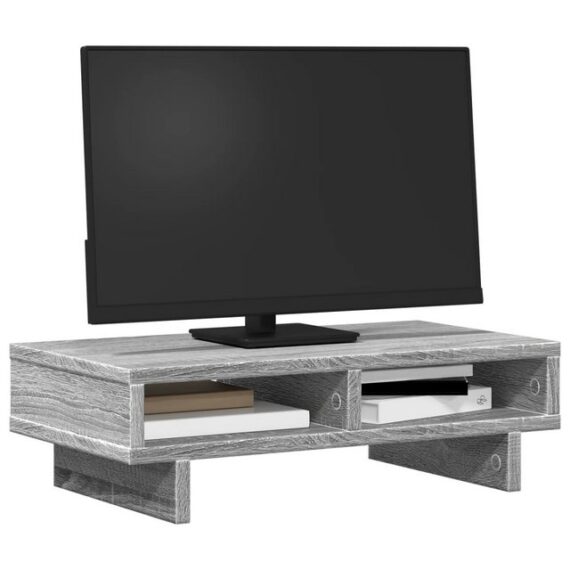 vidaXL Monitorständer Grau Sonoma 50x27x15 cm Spanplatte Monitor-Halterung