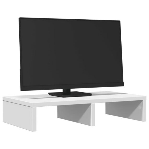 vidaXL Monitorständer Weiß 50x27x10 cm Spanplatte Monitor-Halterung