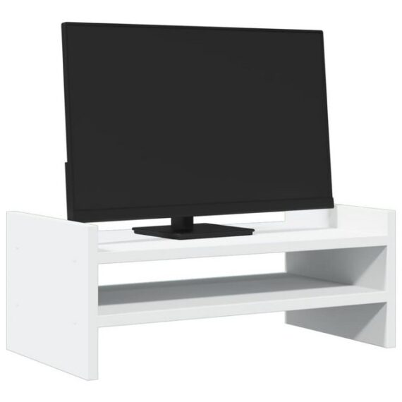 vidaXL Monitorständer Weiß 50x27x20 cm Spanplatte Monitor-Halterung