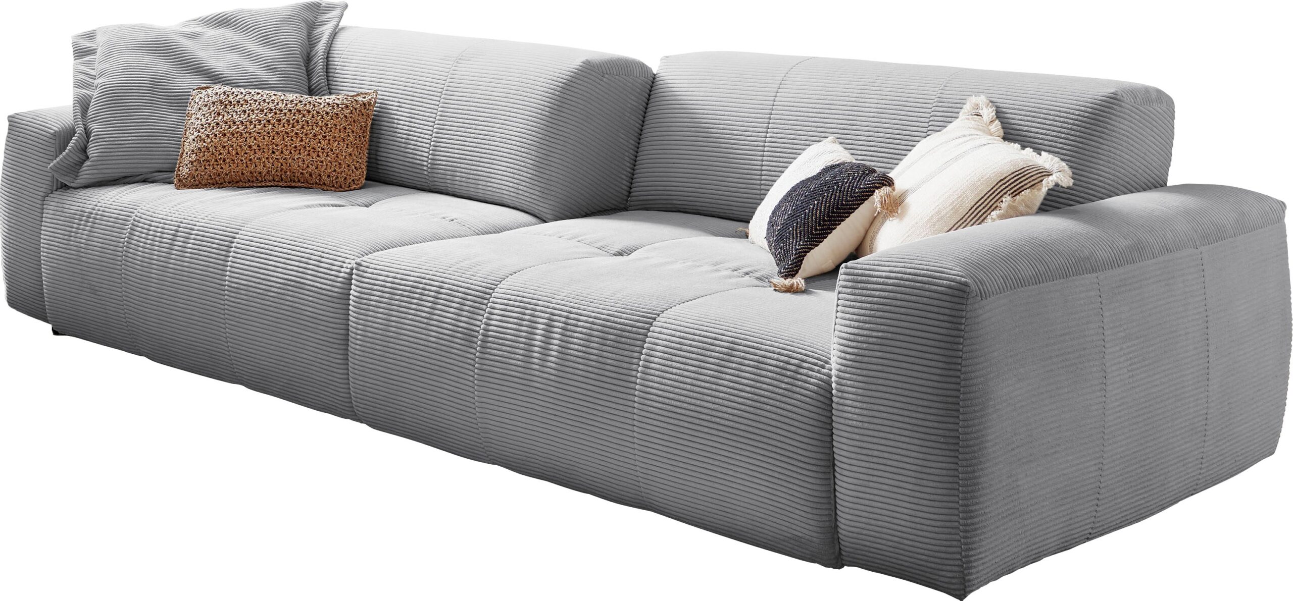 3C Candy Big-Sofa „Yoshy Mega Sofa mit Komfortfunktionen, modern und bequem,“, Zwei Sitztiefen durch verstellbare Rückenlehne, Bezug in Cord