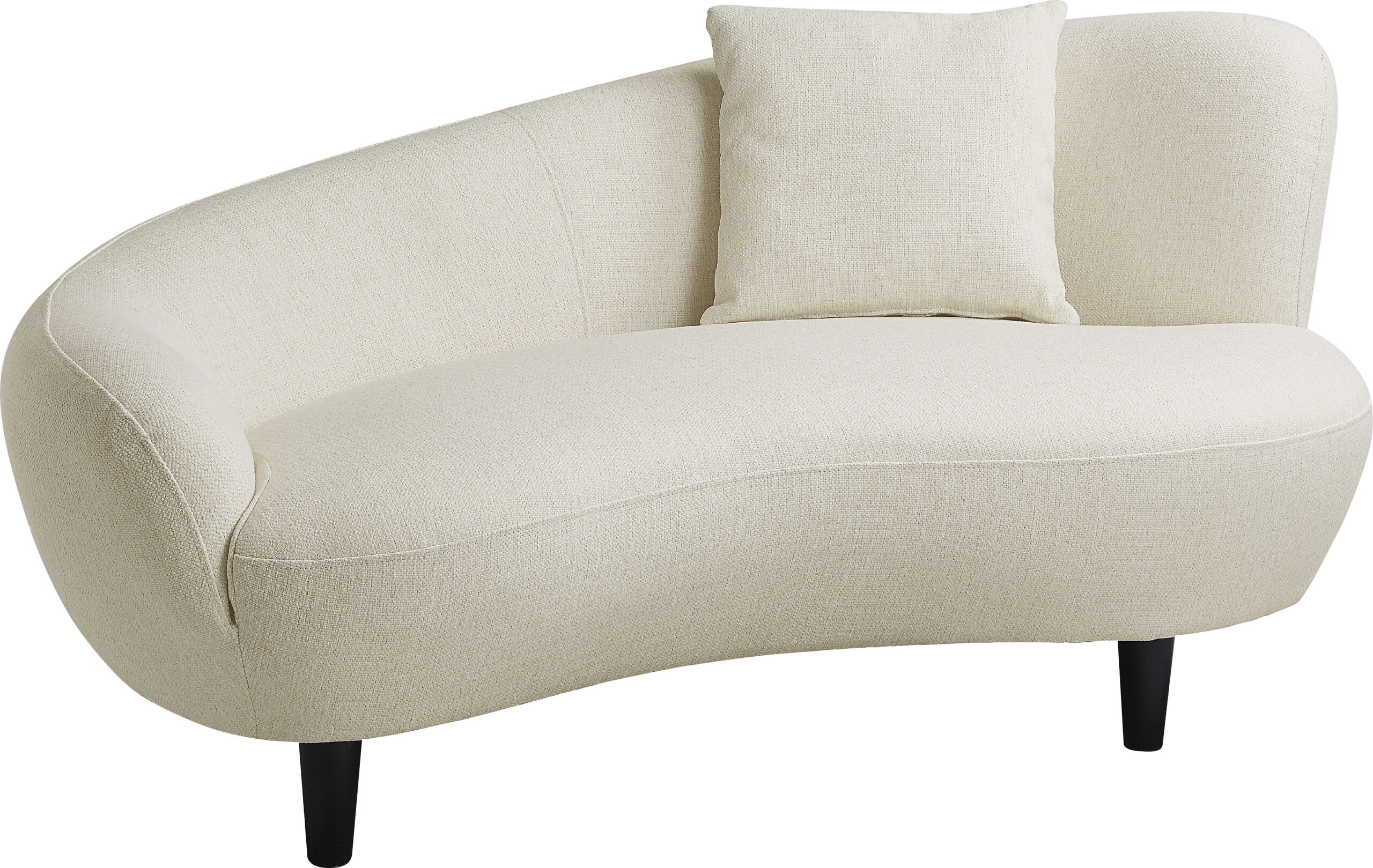 ATLANTIC home collection Chaiselongue „Olivia“, Nierenform-Sofa mit Zierkissen im Originalbezug