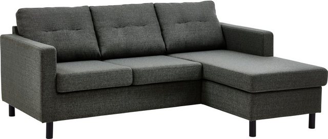 ATLANTIC home collection Ecksofa Tea L-Form, Ecksofa, frei im Raum stellbar und Recamiere beidseitig montierbar