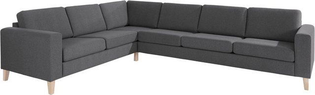 ATLANTIC home collection Ecksofa Terra L-Form, mit Wellenunterfederung, langer Schenkel links oder rechts montierbar