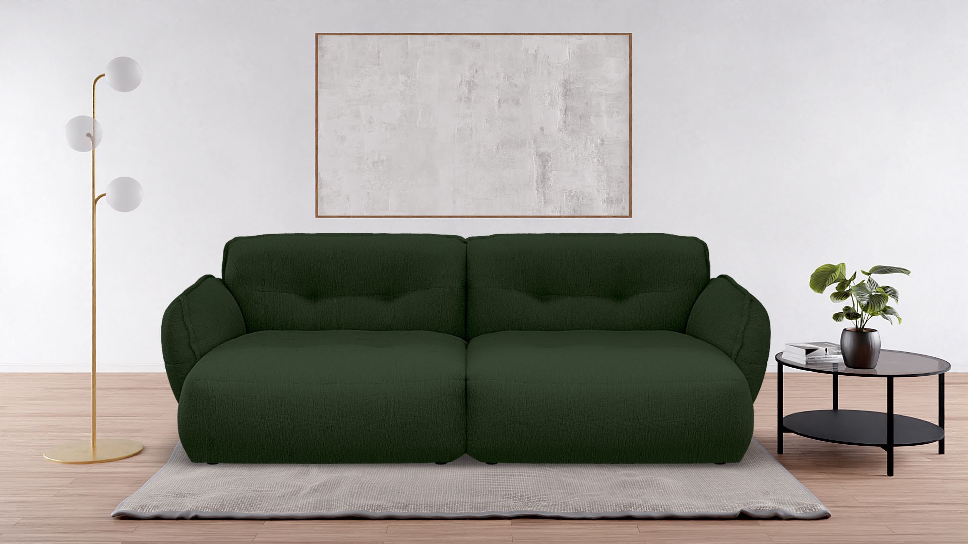 BETYPE Big-Sofa "Be Fluffy", Softes Sitzgefühl, moderne Kedernaht, hochwertiger Bezug