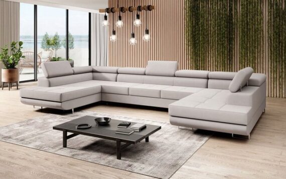 Baidani Sofa Sofa Positano mit Schlaf- und Klappfunktion (Stoff, inkl. Aufbau