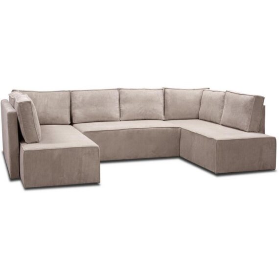 Beautysofa Ecksofa Moderne große bequeme Ecke für Wohnzimmer BADO XL, B:300/H:90/T:195cm, Die Lieferung beinhaltet die Lieferung in die Wohnung