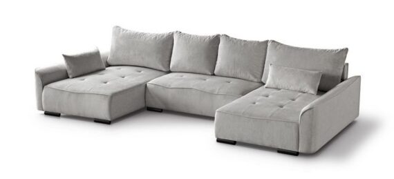 Beautysofa Ecksofa Satin U, mit Schlaffunktion, Bettkasten, universell Ottomane