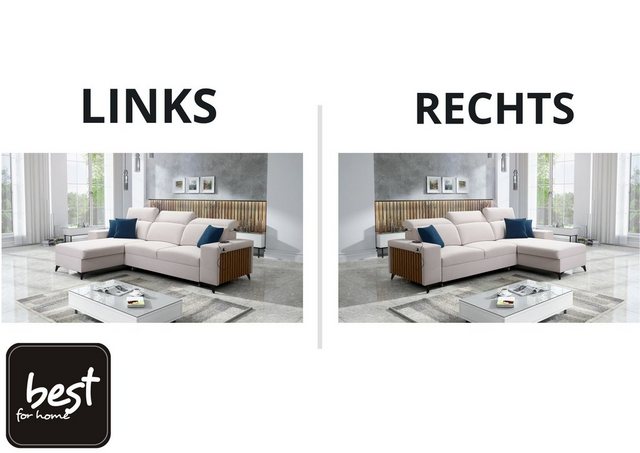 Best for Home Ecksofa BENNY I mit Schlaffunktion