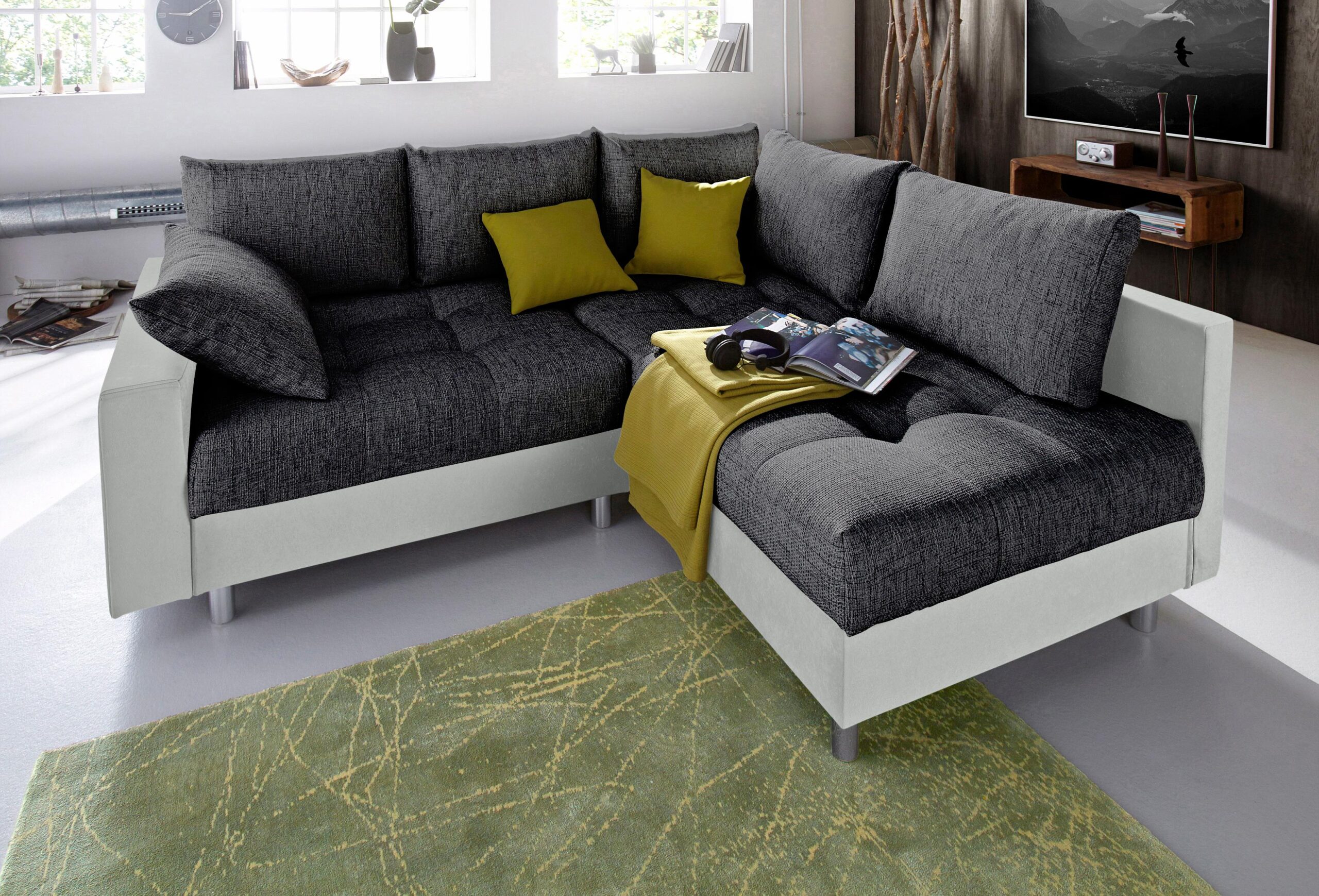 COLLECTION AB Ecksofa „Antonia L-Form“, mit Federkern und zusätzlichem Hocker