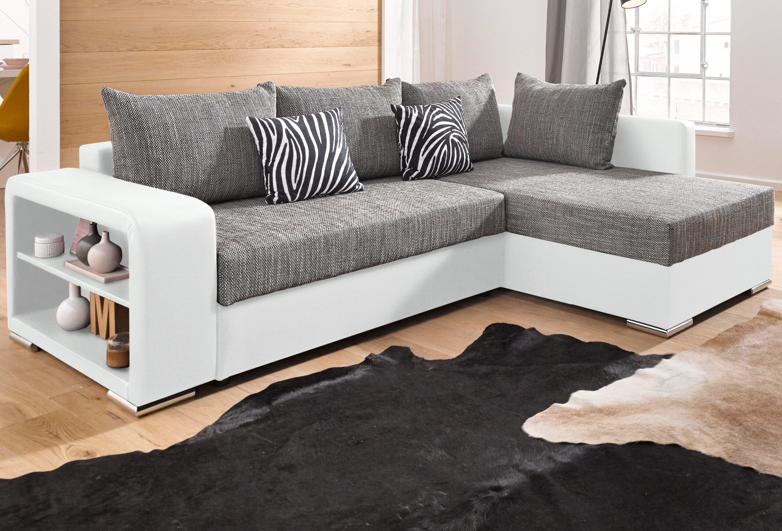 COLLECTION AB Ecksofa „John L-Form“, mit Bettfunktion, wahlweise mit Federkern