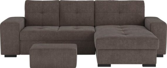 COTTA Ecksofa Mattina L-Form, inkl. Hocker, wahlweise mit Bettfunktion und Bettkasten