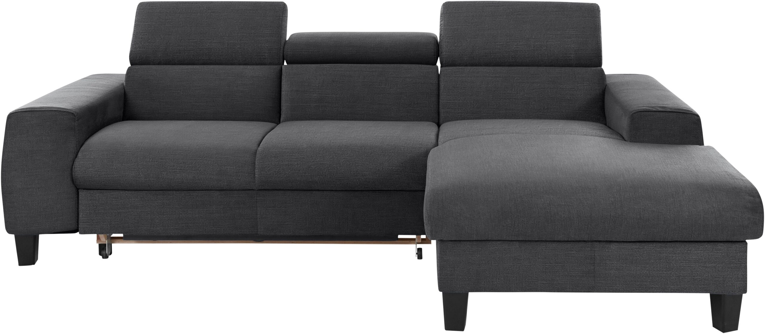 COTTA Ecksofa „Morven L-Form“, Inklusive Kopfteilverstellung, wahlweise mit Ladestation, Bettfunktion