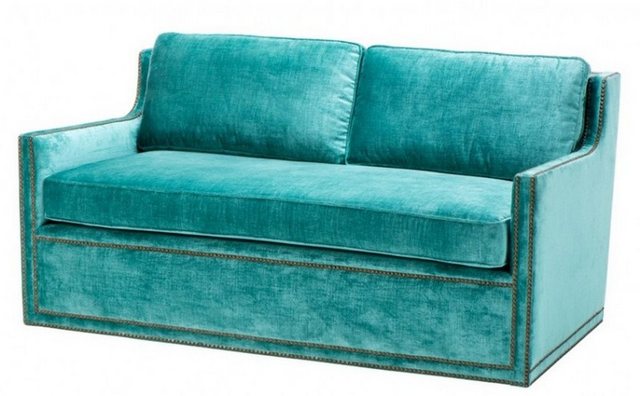 Casa Padrino 2-Sitzer Luxus Belle Epoche 2er Sofa Türkis Grün – Jugendstil Art Deco – Luxury Collection