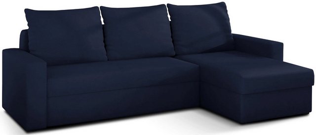 DB-Möbel Ecksofa „SIMPLE“ Bester Preis vom Hersteller, Ecksofa mit Schlaffunktion und Bettkasten