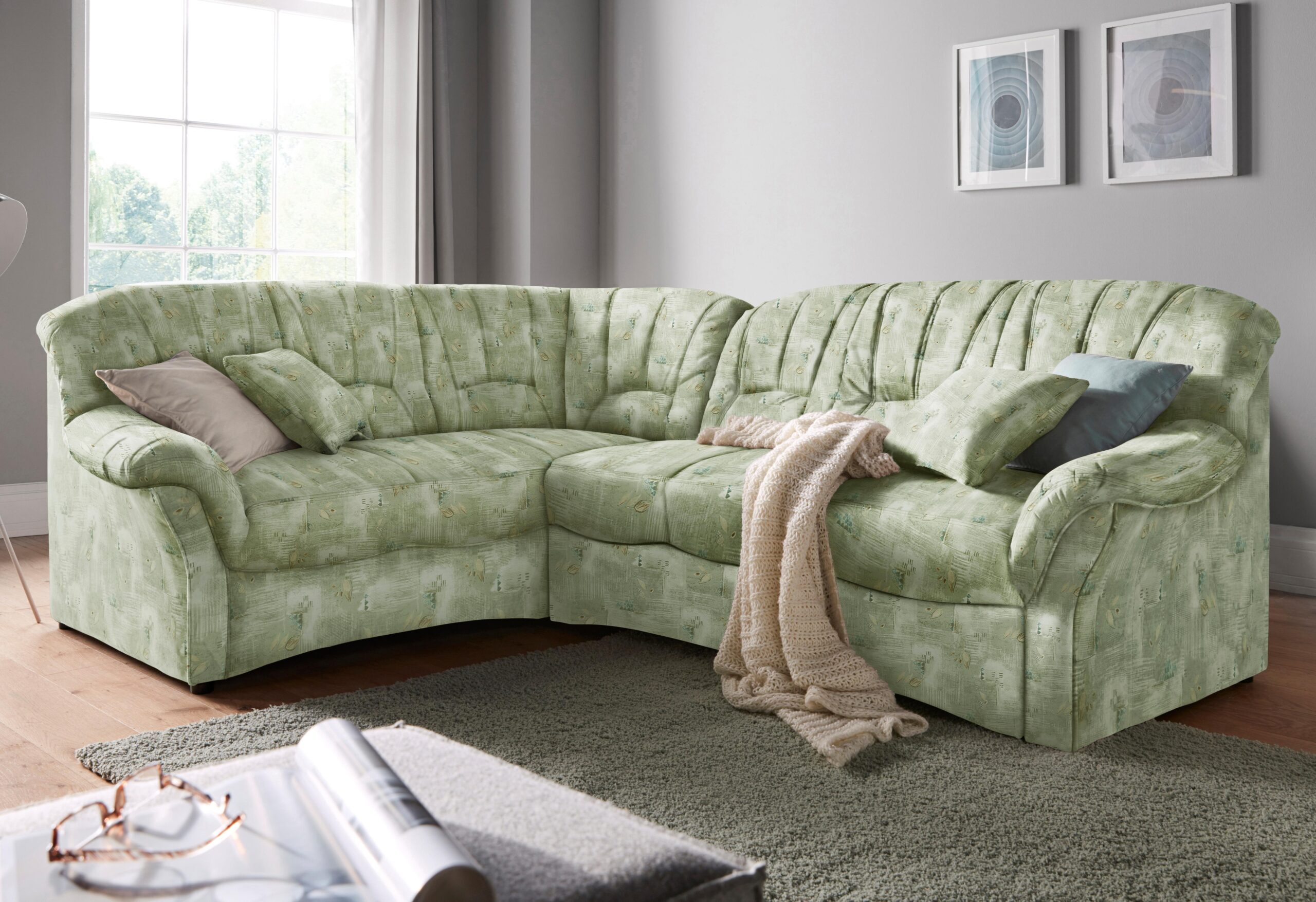 DOMO collection Ecksofa „Bahia L-Form“, wahlweise mit Bettfunktion