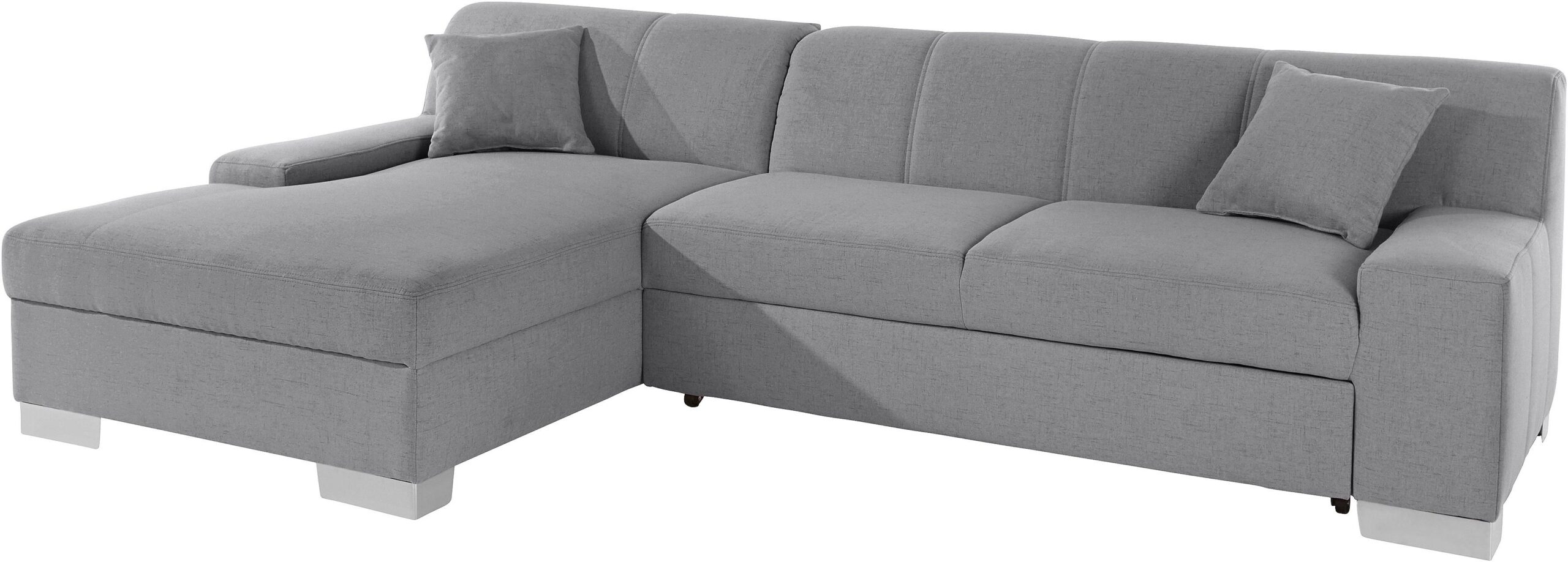 DOMO collection Ecksofa „Bero L-Form“, wahlweise mit Bettfunktion