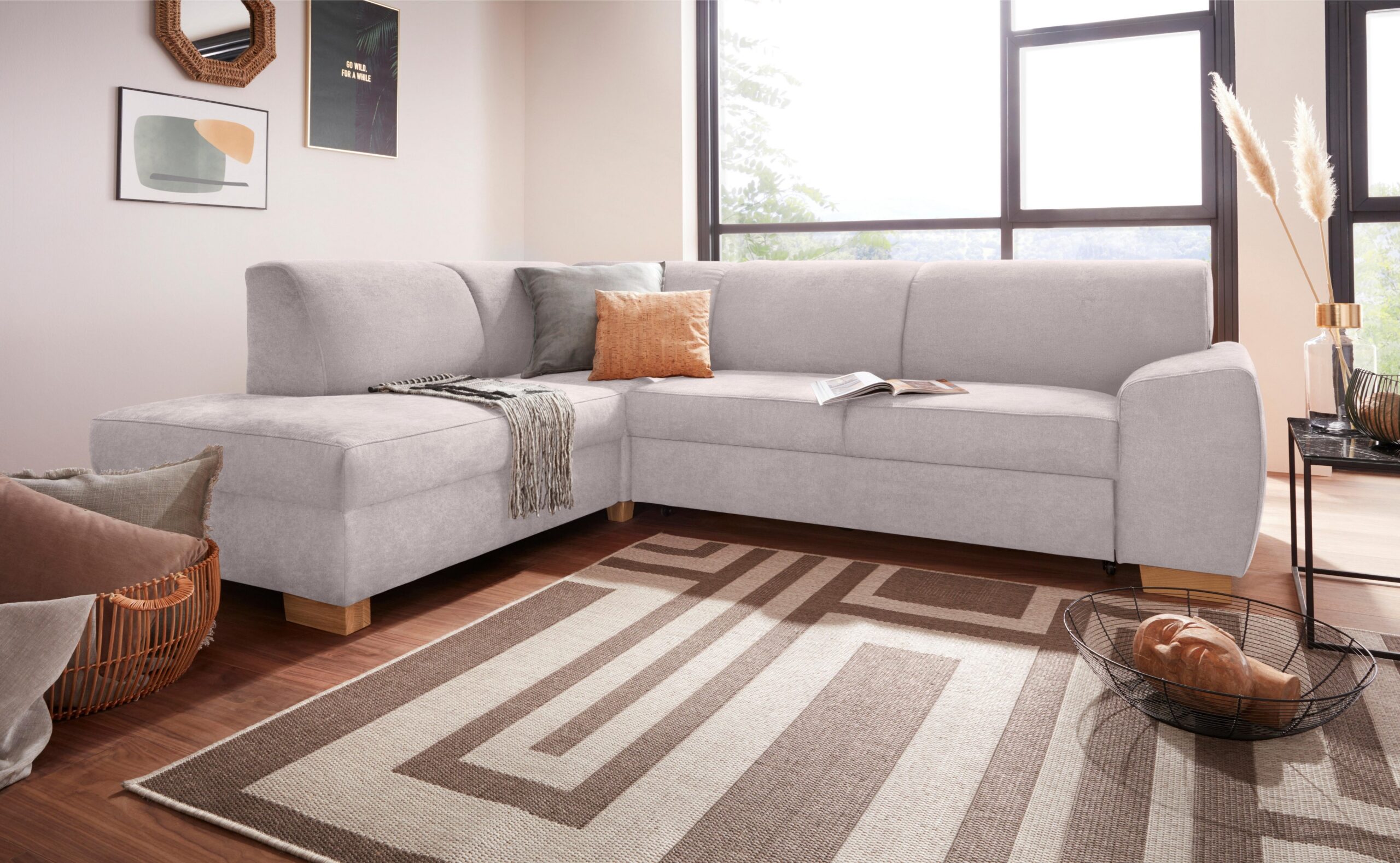 DOMO collection Ecksofa „Incanto L-Form“, wahlweise mit Bettfunktion